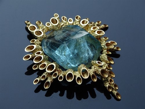 Margaret Aqua Brooch