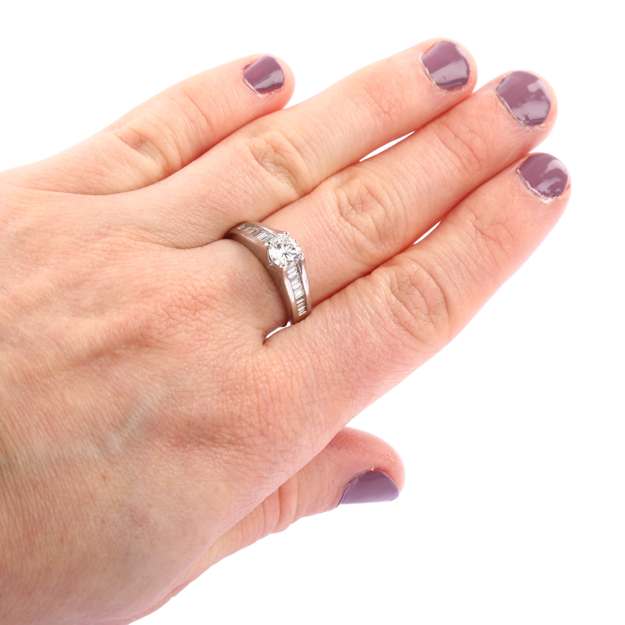 9ct White Gold Solitaire Diamond Ring Burstow Hewett